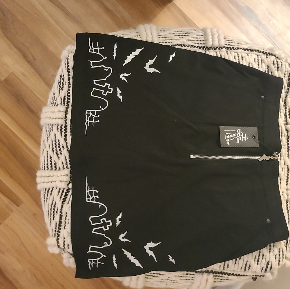Nwt graveyard hell bunny high waisted mini skirt